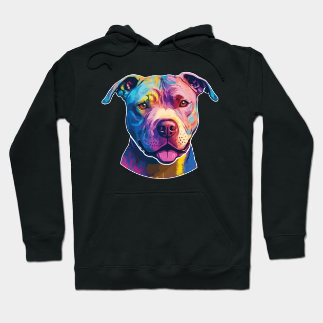 Retro Sunset Pit Bull Hoodie by vectrus